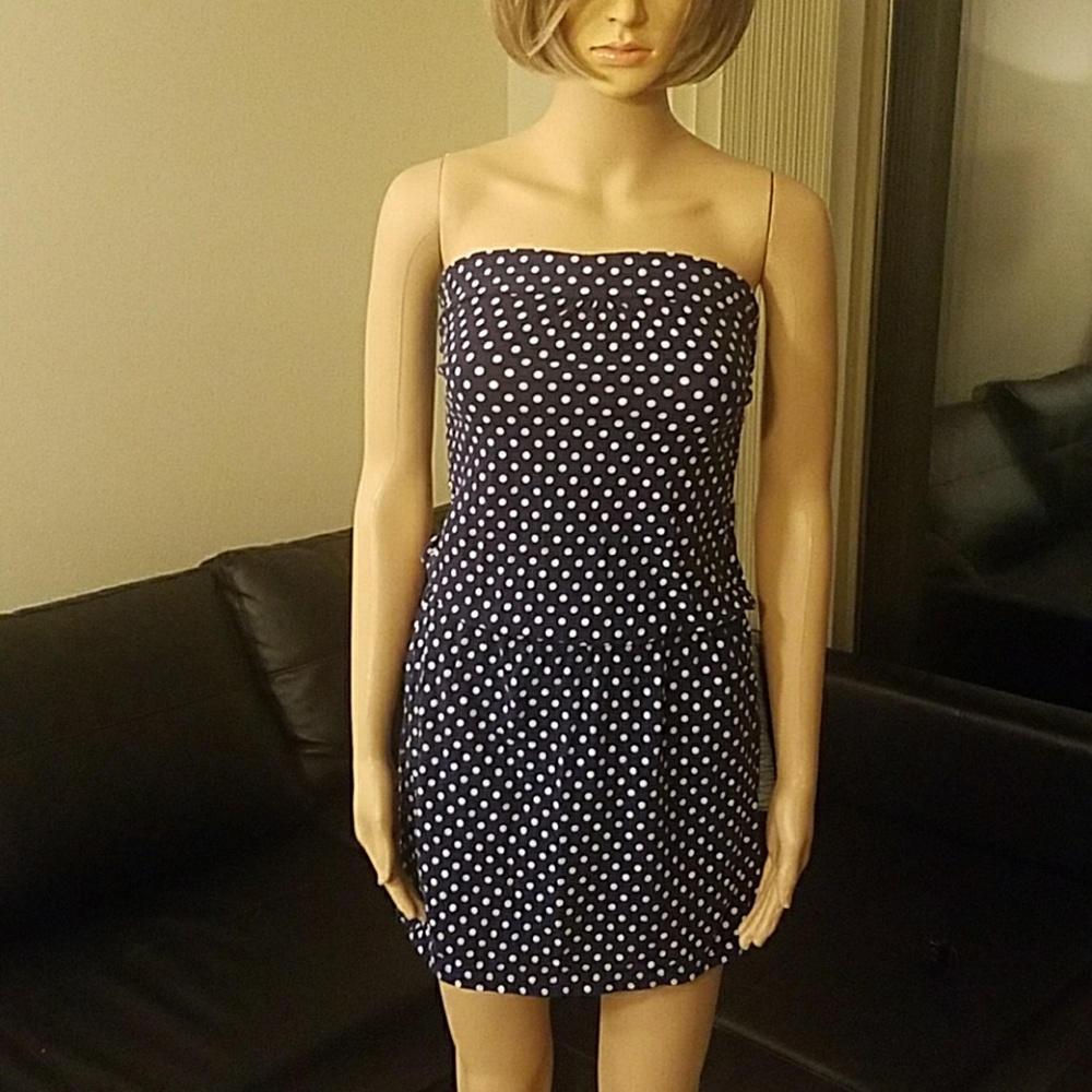 Xhliaration Strapless polka dot dress